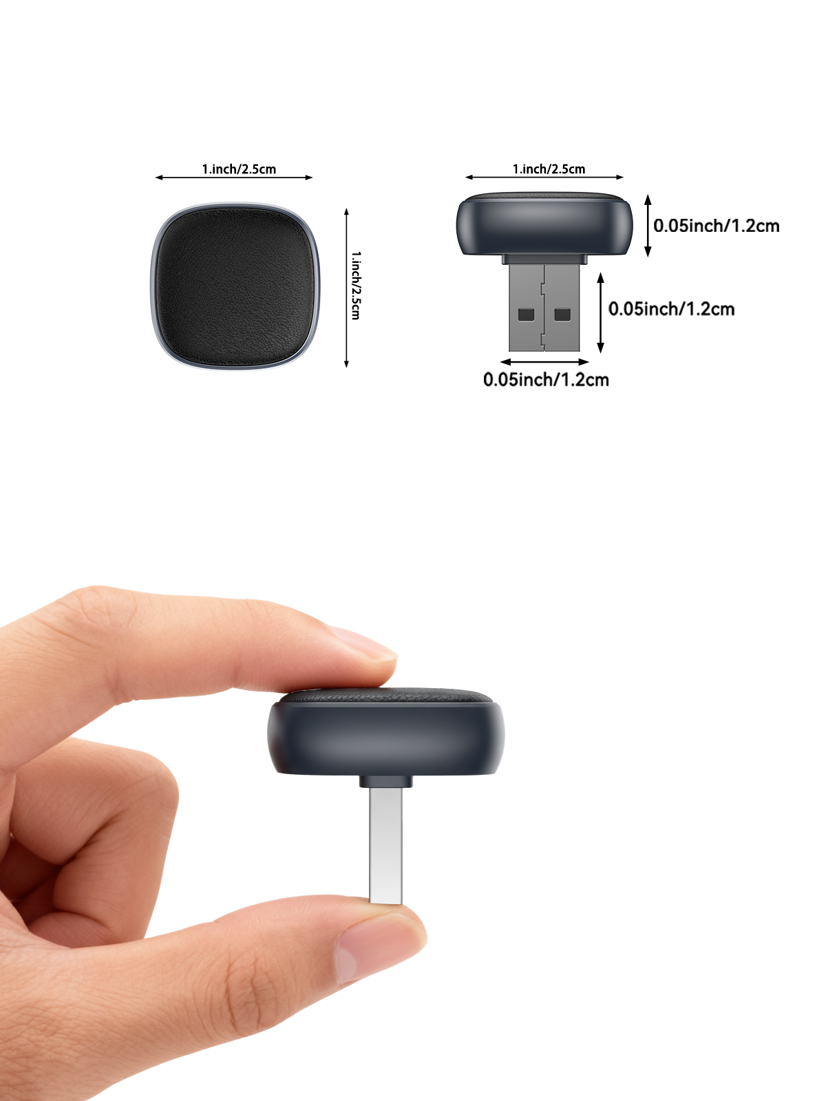 Spedal 322Pro Wireless CarPlay & Android Auto Adapter with Top Touch Switch, Leather-Texture Surface