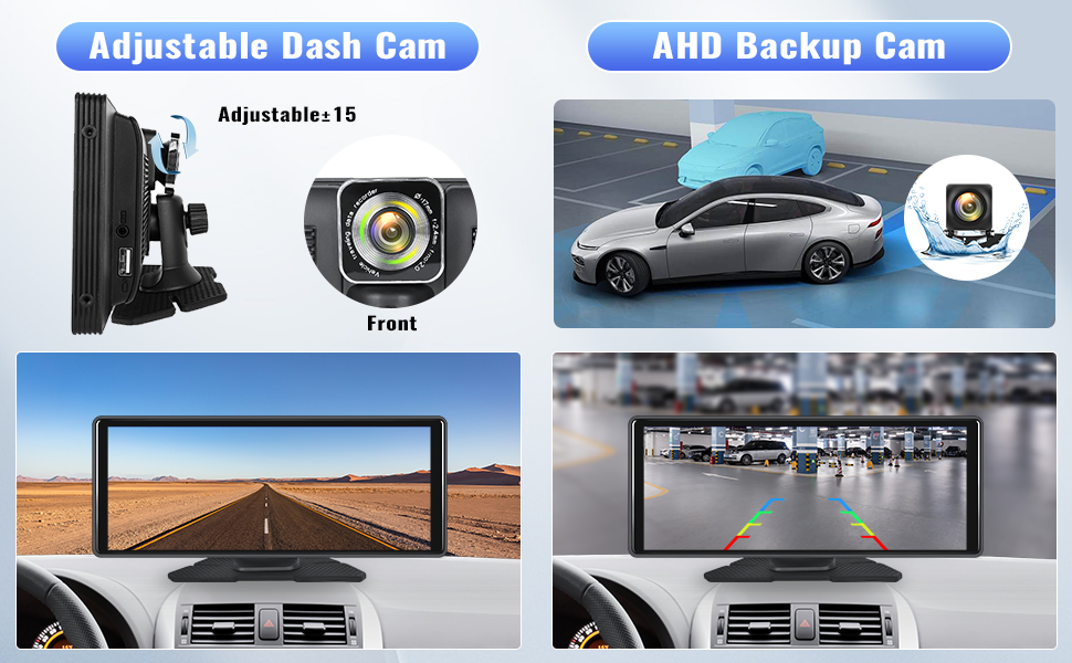 Spedal A830-10.26" Android Monitor 2+32G Android Auto Bluetooth & 1080P Rear Cam