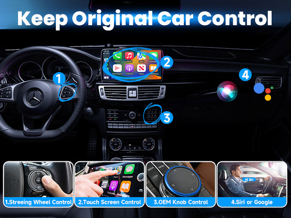 CL320-2-in-1 with USB interface Wired to Wireless CarPlay Adapter & Android Auto Adapter