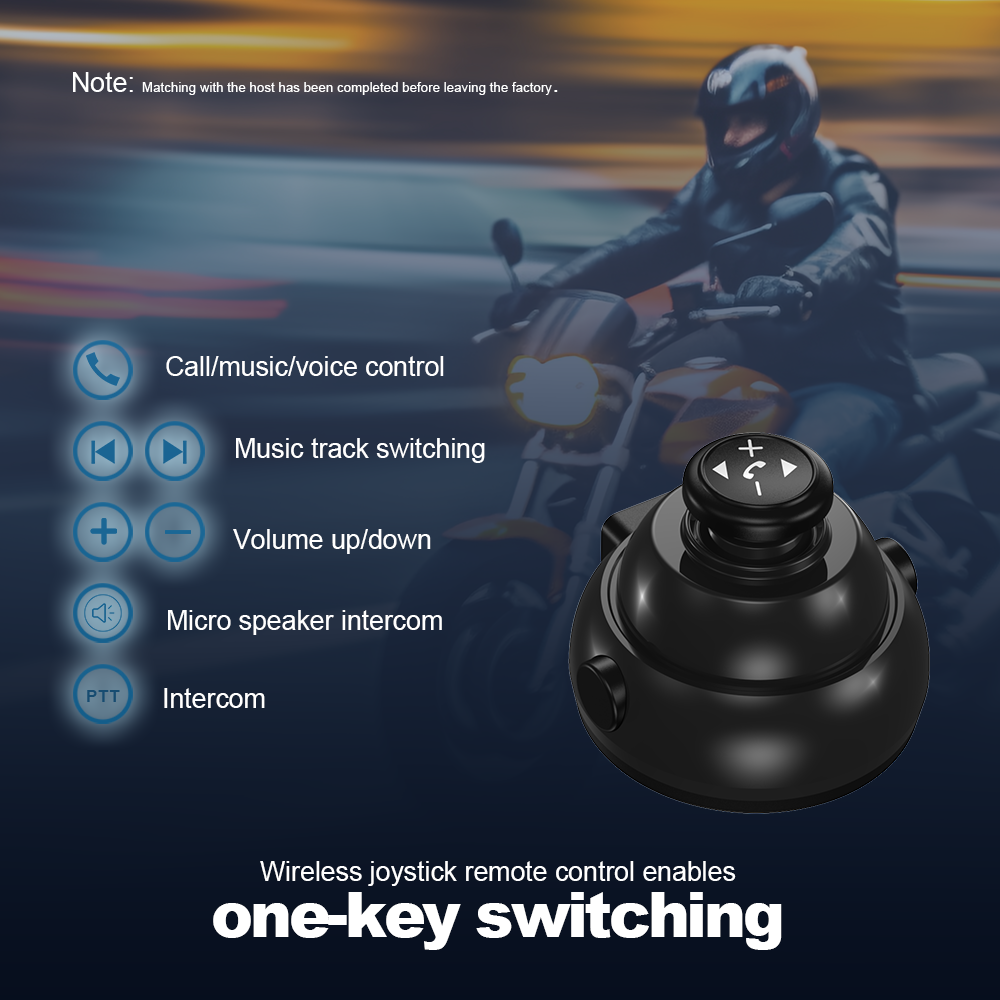Motorcycle Helmet Headset Wireless Bluetooth Headphone Speaker Hands-Free (single)