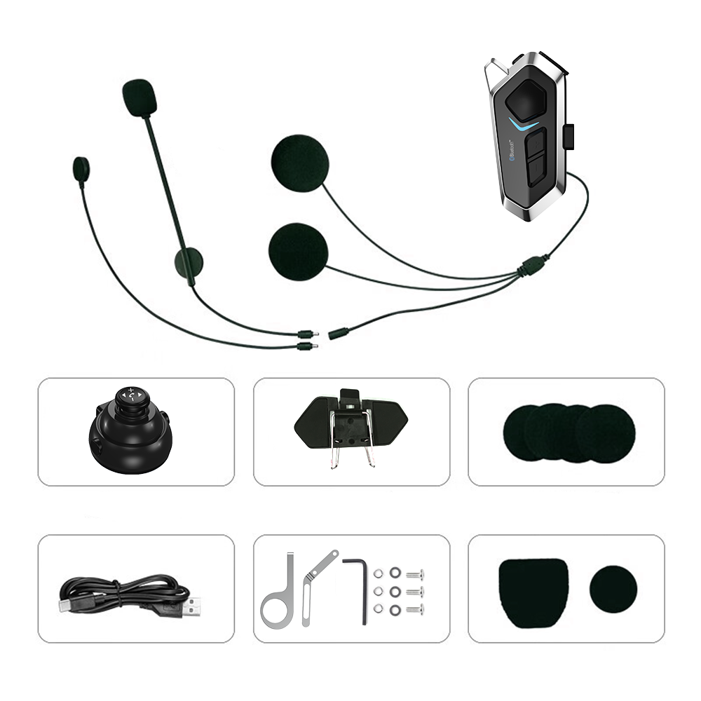 Motorcycle Helmet Headset Wireless Bluetooth Headphone Speaker Hands-Free (single)