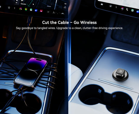 Spedal 322M Wireless CarPlay & Android Auto Adapter, Fast Plug-and-Play, No Delay