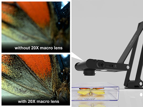 Spedal VIISAN VS13AM 13MP Book & Document Scanner 4K USB Camera with 20X Macro View,  Auto Focus, Plug & Play for PC