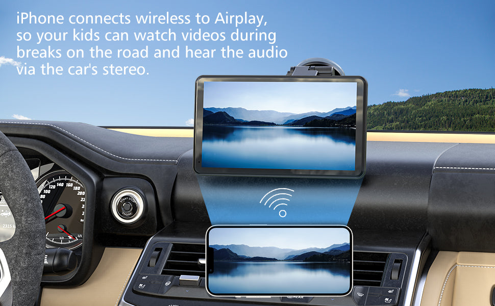 CL796W -Portable 7 Inch Wireless Apple Carplay Android Auto with Front –  Spedal-Store