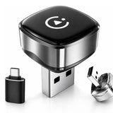 Hyphoon Mini Wireless Android Auto & CarPlay Adapter, Low-Profile USB-A 2-in-1 Wireless Adapter for Factory Wired Android Auto/CarPlay Cars, Auto Reconnect, 5GHz WiFi, USB-C Adapter Included Brand: Hyphoon