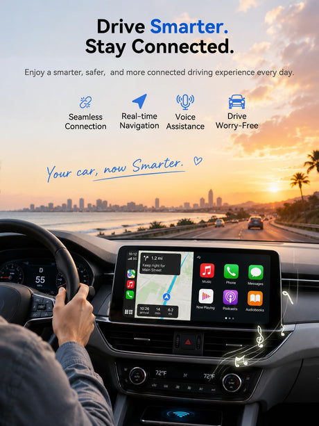 Hyphoon Mini Wireless Android Auto & CarPlay Adapter, Low-Profile USB-A 2-in-1 Wireless Adapter for Factory Wired Android Auto/CarPlay Cars, Auto Reconnect, 5GHz WiFi, USB-C Adapter Included Brand: Hyphoon