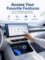 Hyphoon Mini Wireless Android Auto & CarPlay Adapter, Low-Profile USB-A 2-in-1 Wireless Adapter for Factory Wired Android Auto/CarPlay Cars, Auto Reconnect, 5GHz WiFi, USB-C Adapter Included Brand: Hyphoon