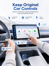 Hyphoon Mini Wireless Android Auto & CarPlay Adapter, Low-Profile USB-A 2-in-1 Wireless Adapter for Factory Wired Android Auto/CarPlay Cars, Auto Reconnect, 5GHz WiFi, USB-C Adapter Included Brand: Hyphoon