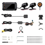 Motorcycle Dash Cam GPS WIFI Waterproof Rear Front 1080P G-Sensor