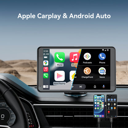 Spedal CL796N - Portable Wired Car Stereo with Apple Carplay & Android Auto with Dashcam