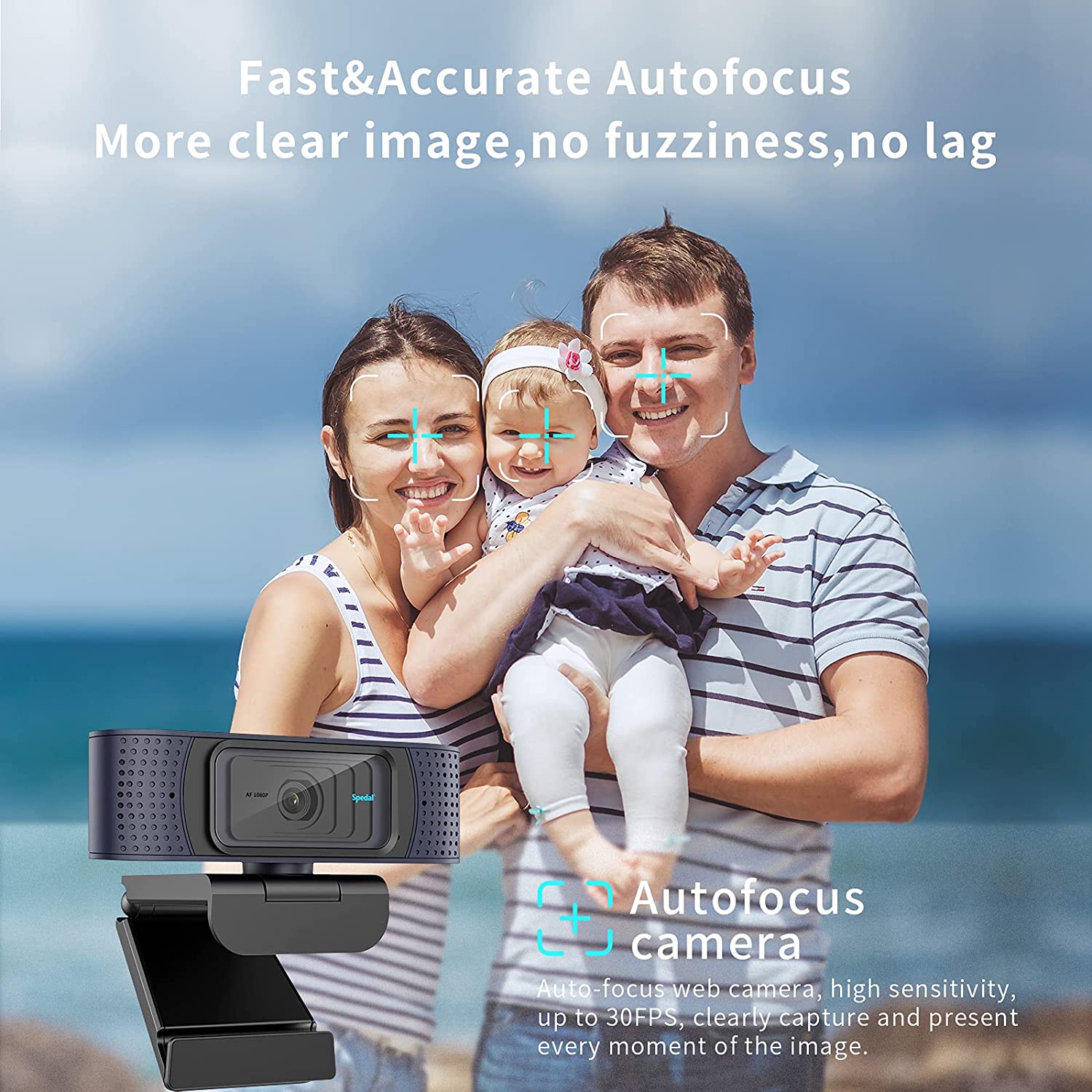 AF928- 1080P Webcam Autofocus with Privacy Cover – Spedal-Store