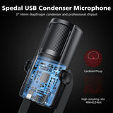 MC02-USB Kondensila Mikrofono por PC &amp; Mac 