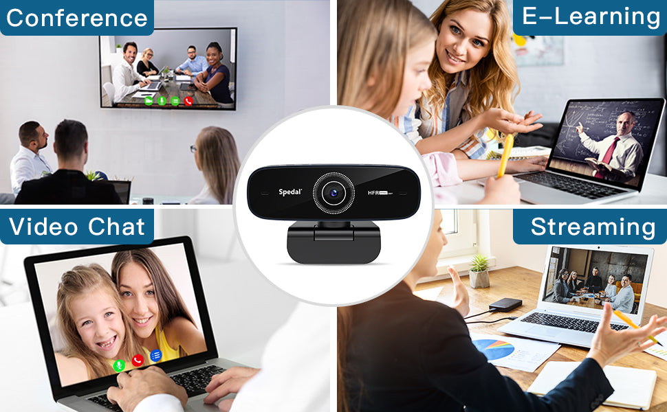 Spedal MF934H 1080P Hd 60fps Webcam with Microphone for Desktop Laptop  Computer Meeting Streaming Web Camera