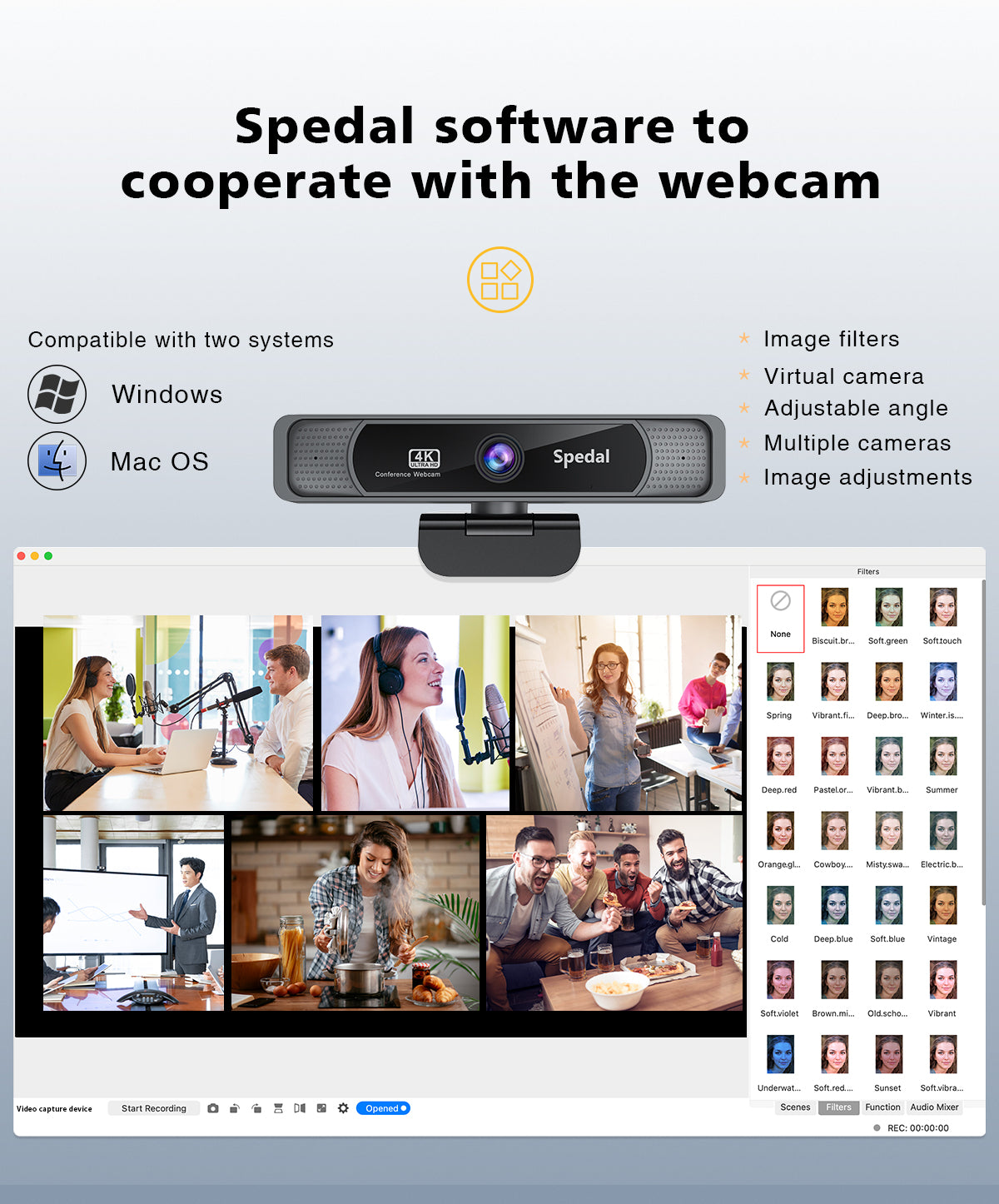 Spedal MF920Pro - 120° Wide Angle 1080P Conference Webcam（With Software）  Full HD 1080P Live Streaming with Built-in Microphone – Spedal-Store